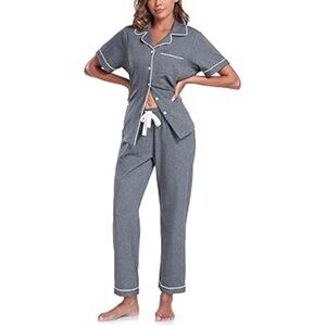 COLORFULLEAF Women's 100% Cotton Pajamas Set